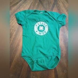 Kids Green 'Future 4-H'er' One-Piece Bodysuit